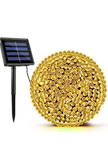 OEM Solar Christmas Light String 60m, 600 LEDs, Warm White, with Remote Control