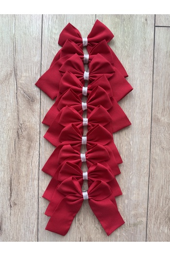 White Alamode Red / White 10-Piece Bow Buckle