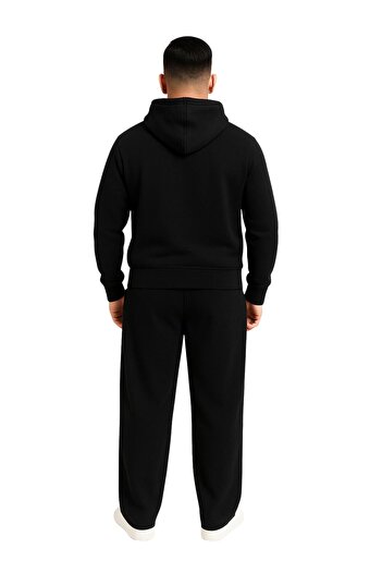 WAFRA Men's Hooded 2 Thread Ruched Baggy Tracksuit Set