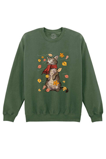 Cu Pisici Printed blouse-Autumn Cat, Unisex