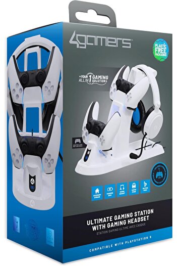 4Gamers Ultimate Gaming Station for PlayStation 5, White