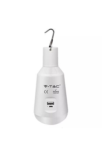 V-TAC LED bulb E27 7W 3in1 with solar charging battery