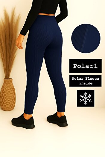 BEHLIVE High Waist Ribbed (Fleece Lined) Women's Shaping Leggings