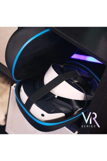 4Gamers حقيبة حمل متينة من البوليستر الفاخر لحزام رأس PlayStation VR2 ووحدات التحكم الحسية