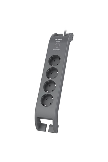 Philips Extension cord with protection 4 sockets 2m gray SPN3140A