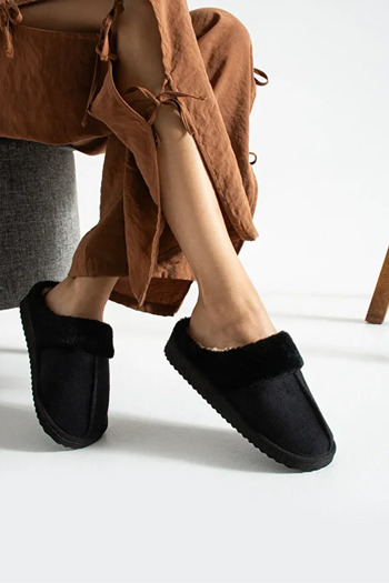 BiDünya Winter Unisex House Slippers with Wool Inside, Noiseless, Non-Slip Eva Sole, Dowry Bundle Slippers