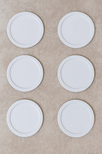 KaiHome 6-Piece Black Round Stainless Steel Coffee, Cake Decorative Serving and Tray Set