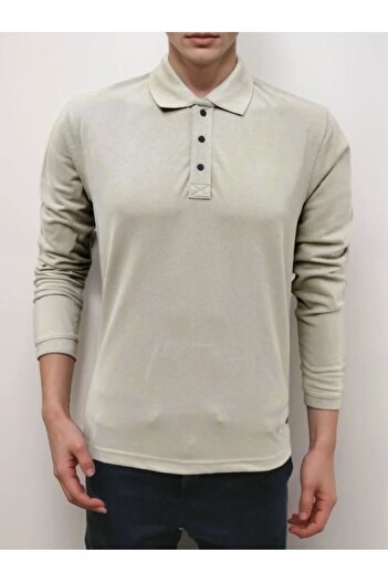 iza Snowdon Collared Long Sleeves T-Shirt in Tan
