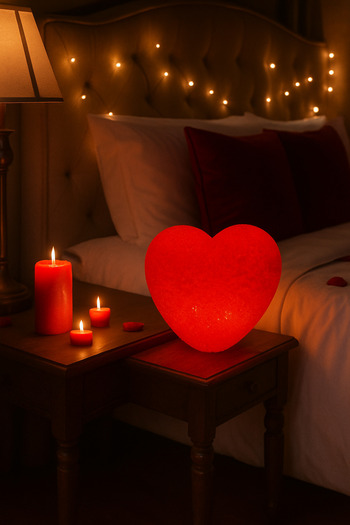 LİGROUND Romantik Kalp Şeklinde LED Dekor Lambası – Gece Lambası, Hediye ve Dekoratif Aydınlatma