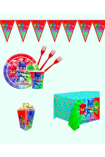 Evabrite Pijamaskeliler 32 Person Birthday Party Supplies Set |   Pj Masks Concept