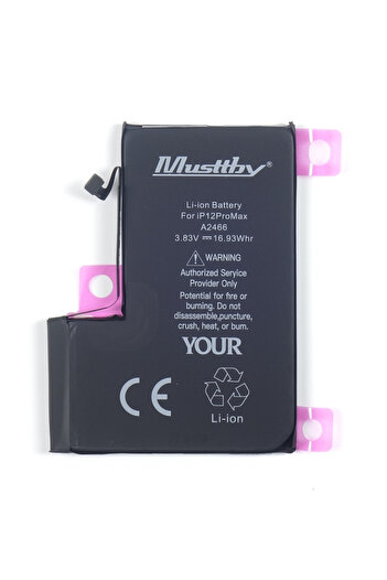 Other Musttby Battery for Apple iPhone 12 Pro Max 4420 mAh Extended Capacity