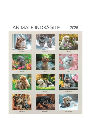 O-PRESS Calendar Beloved Animals year 2026, A3, 8 sheets -O-Press