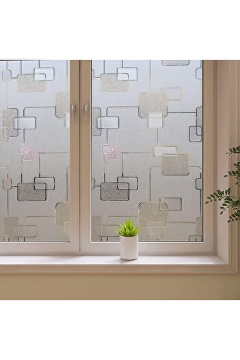 LUXER Decorative Privacy Window Film, UV Protection, Pattern - Square Knot, Dimensions 200x60 cm