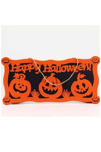 doneel Happy Halloween And Pumpkin Themed Hanging Banner For Halloween Decor
