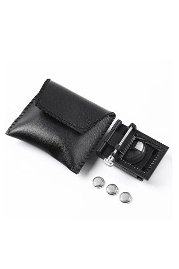 TAREZ Led Lighted Loupe Eyepiece Metal Folding Illuminated Magnifier with Scale Case 8X