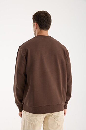 Store 100% Cotton Relaxed Fit Crew Neck Sweatshirt - Ideal for Everyday Wear