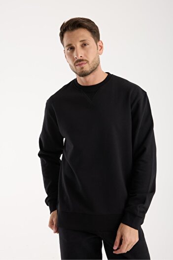 Store 100% Cotton Relaxed Fit Crew Neck Sweatshirt - Ideal for Everyday Wear