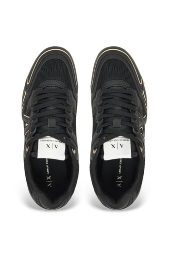 Armani Exchange Kadın Metalik Detaylı Kalın Tabanlı Sneaker - Siyah