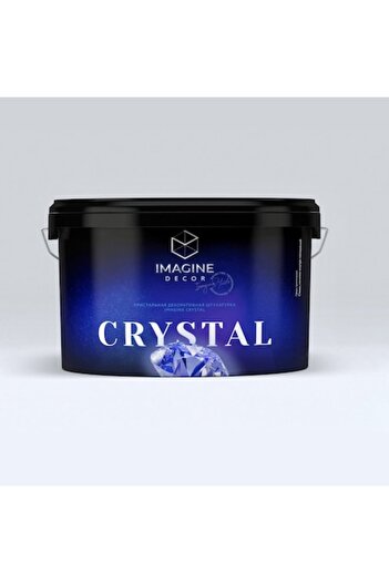 Imagine Decor Decorative Paint, Crystal, with Glass Spheres, White, Pearl Effect, 1L