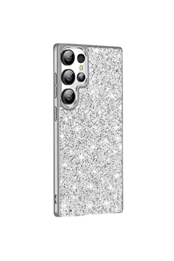 Generic S25 Ultra Glitter Case for Samsung Galaxy S25 Ultra 5G Phone Case for Women Girls - Grey