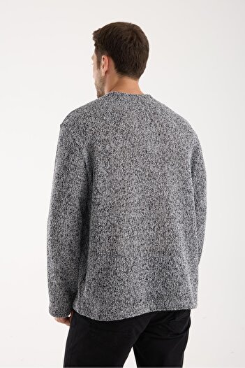 Store Crew Neck Oversize Lycra Knitwear Look Sweatshirt