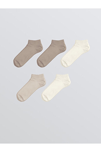 LC Waikiki Sparkling Selections from Shining Store |   Women's Plain Booties Socks 5 Pack