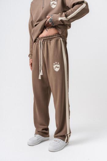 Respire Men's Stripe Detailed Modal Baggy Sweatpants Mink