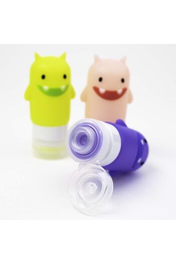 YumBox Silicone Condiment Squeeze Bottles (Funny Monsters) Set of 3