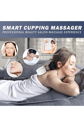 techlove Smart Rechargeable Electric Cupping Therapy Massager with Natural Red Beian Stone Suction Mode