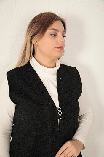 AfifeCOLLECTİON Ecrin Vest Winter Buttoned Vest