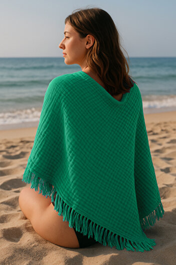 Kamdu 100% Cotton Beach Towel, Large Size 100 X 200 Cm, Muslin Beach Towel, Sunbed Towel