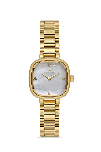 FERRO Yellow Steel Cord Women Wristwatch Fl43028A-B 3Atm Water Resistant 2 Years Warranty Giftpacked