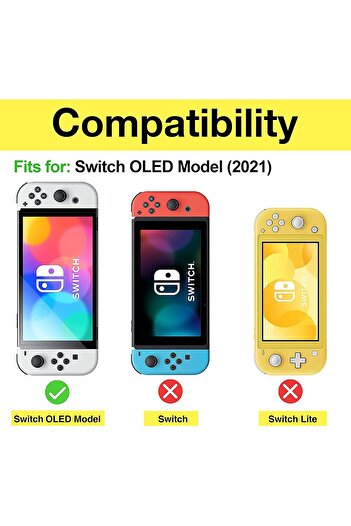 PROCASE Foldable Protective Case with Magnetic Detachable Front Cover for Nintendo Switch OLED 2021 with 2 T