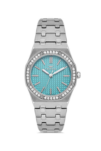 FERRO Silver Steel Band Women Wristwatch Fl43029A-A15 3Atm Water Resistant Warranty 2 Years Giftpacked