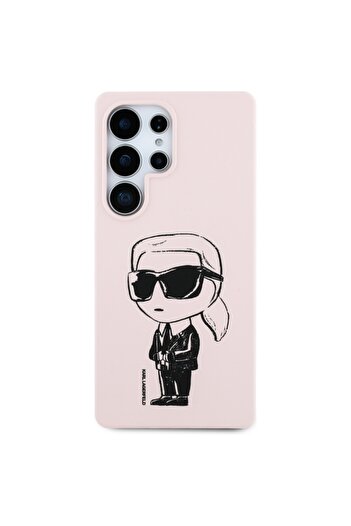 Karl Lagerfeld Case for Samsung Galaxy S25 Ultra, Silicone MagSafe - Pink
