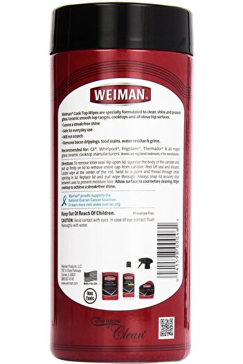 Weiman Cooktop Quick Wipes, 30 ct