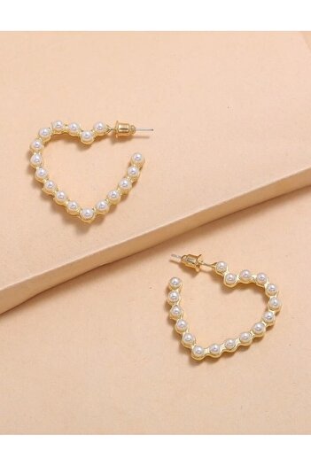Inovius Heart Earrings with Pearls - 24602