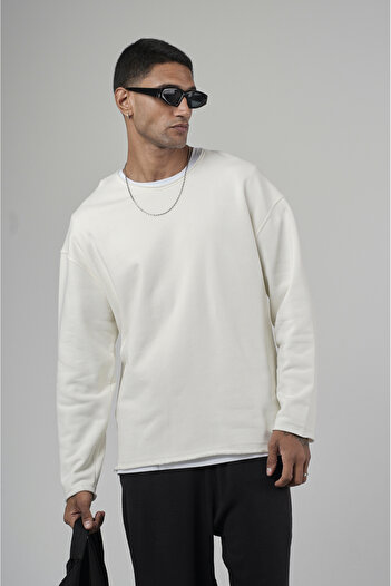 Butik Trend Biz Oversize Pis Collar Men's Plain Sweatshirt