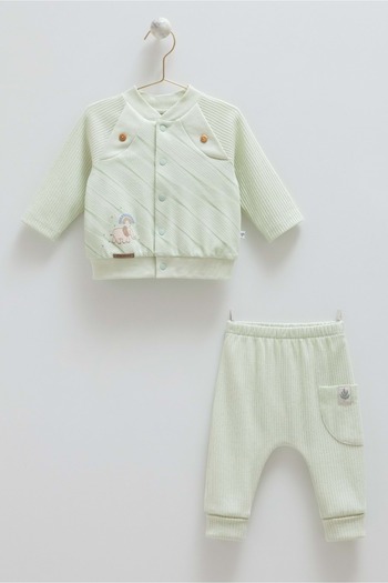 Caramell Good Baby Snap Fastener Bottom and Top Set Green