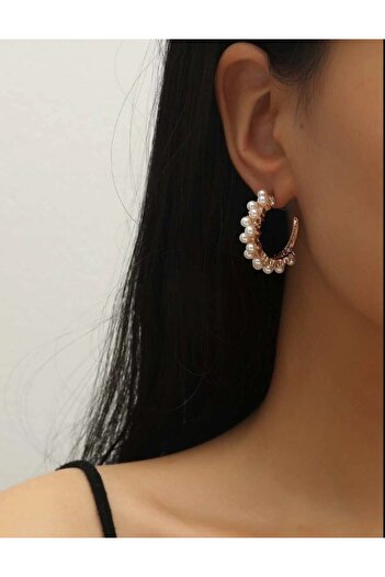 Inovius Gold Earrings with Pearls