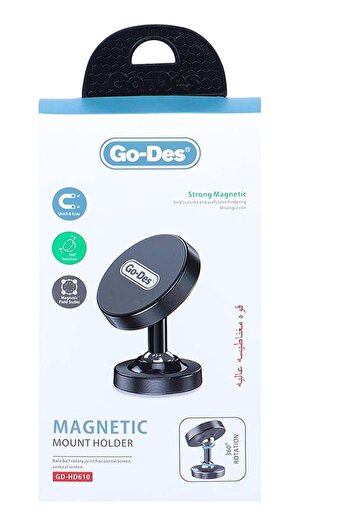 Go-Des Magnetic Car Mount Holder Black