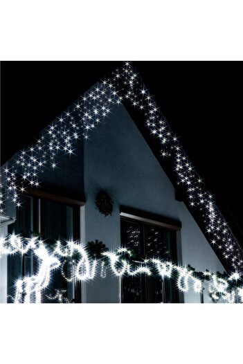 SERSIMO Curtain light garland 300 LEDs, 12m, for indoor/outdoor, with flash, white lighting