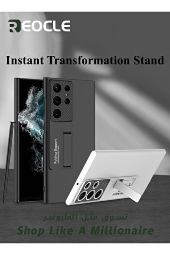 REOCLE Galaxy S22 Ultra Case with Slim Stand Compatible with MagSafe Ultra Thin Magnetic Stand Phone Case