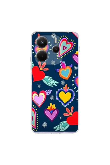 PrintiFy Retro Color 3 Printed Camera Protection Transparent Case Compatible with Xiaomi Redmi Note 14 5g