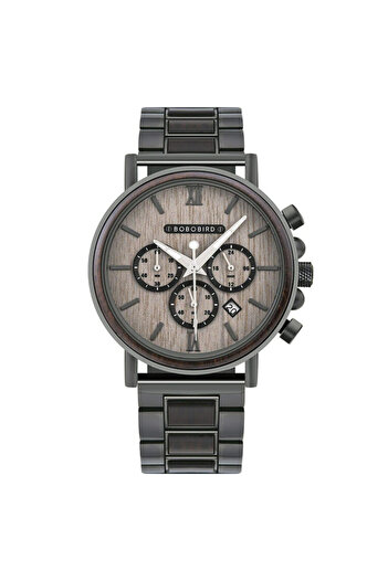 Bobo Bird Men's Watch Wooden Quartz Analog Chronograph Date Display Casual Business