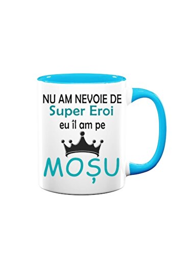 OEM Customized Mug for Santa with message: 'I don't need superheroes', Betaprint, crown design, white wi