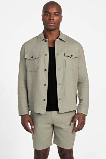 Guess Men's Khaki Shirt