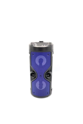 MUSIC Promo Pack: Portable Audio Speaker with Bluetooth Connectivity, LED Lights on Woofers, Shoulder Stra