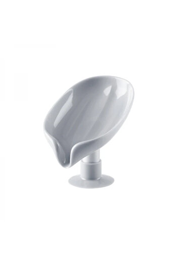 Rovitech Soap holder with drainage for soap, attachment with suction cup, 13 x 8.5 x 10.5 cm, grey