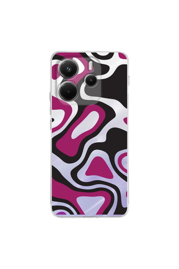 PrintiFy Colorful Pattern 4 Printed Camera Protection Transparent Case Compatible with Xiaomi Redmi Note 14 5g